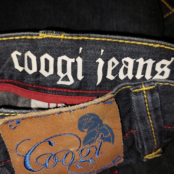COOGI ARTSY EMBROIDERED MENS DARK WASH JEANS EUC!! - Picture 9 of 15